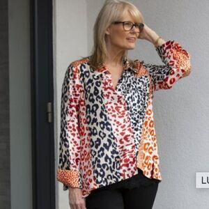 NWT Luisa Cerano Silk Blouse